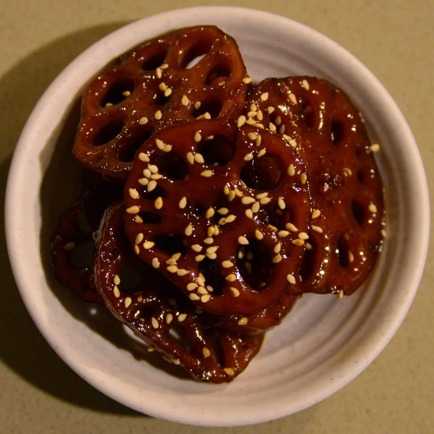 Korean Braised Lotus Root Banchan