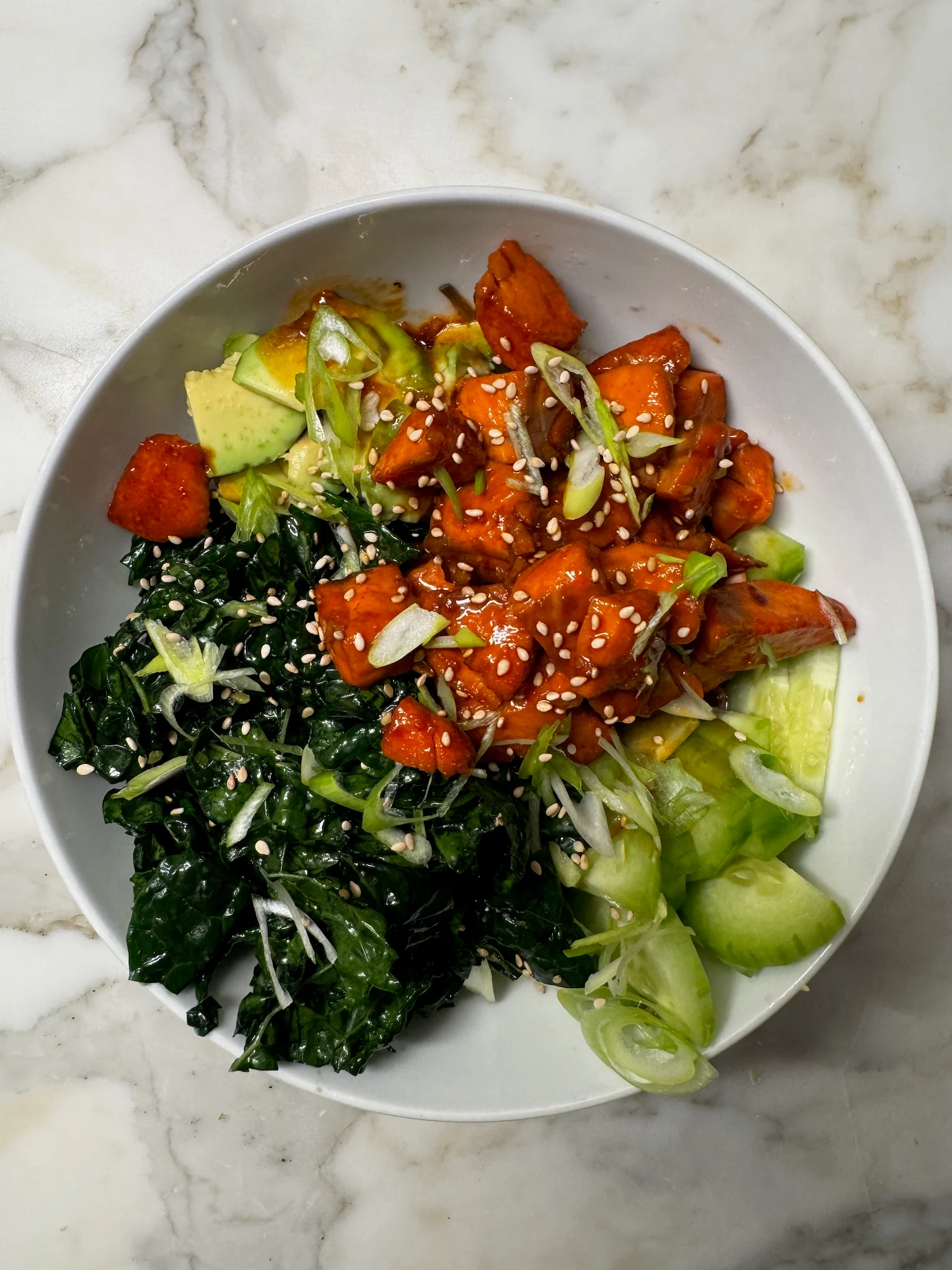 sweet and spicy salmon bowl